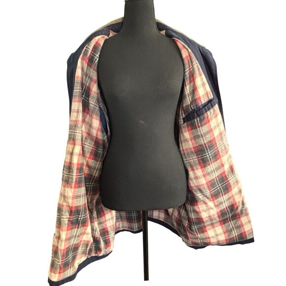 AUSTIN Frontier Vintage Barn Chore Jacket Blue Multi Pocket Lined - Picture 7 of 13